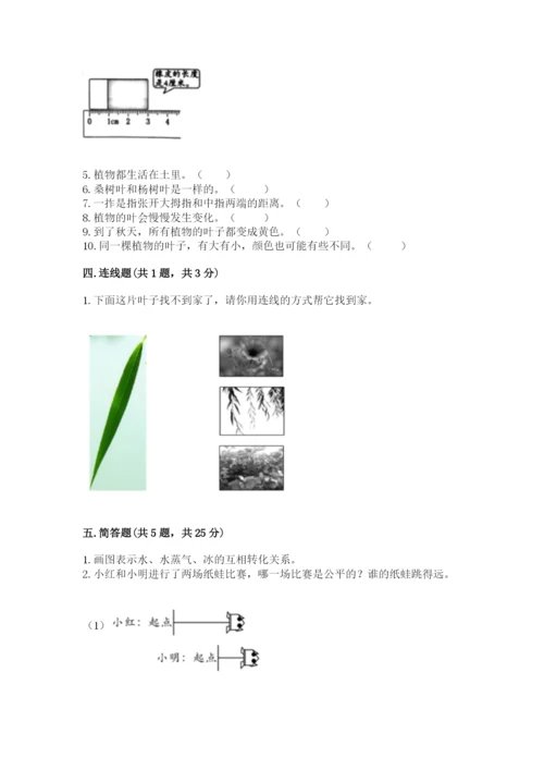 教科版一年级上册科学期末测试卷附解析答案.docx