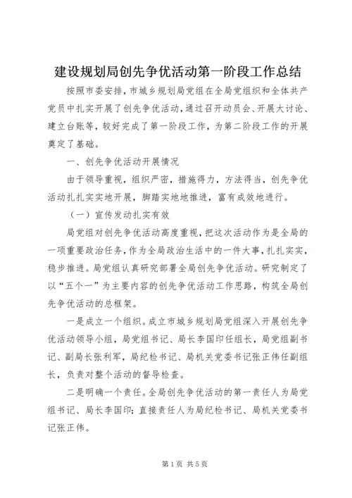 建设规划局创先争优活动第一阶段工作总结.docx