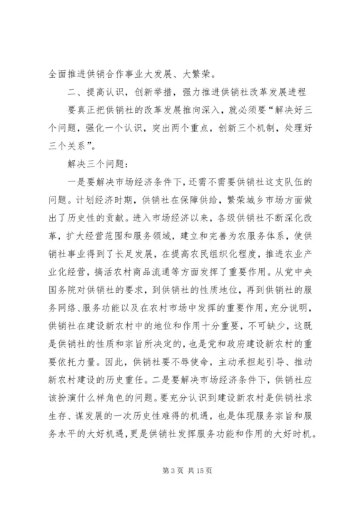 副县长在全县供销合作社改革发展推进会的讲话 (3).docx