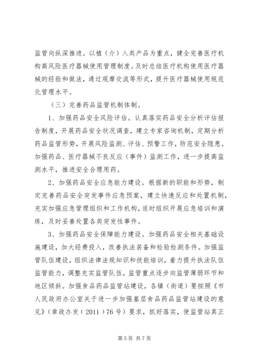 全区药品安全工作意见.docx