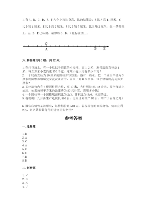 小学六年级下册数学期末卷（考点精练）.docx