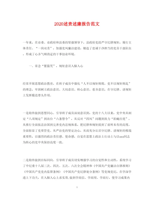 精编述责述廉报告范文.docx