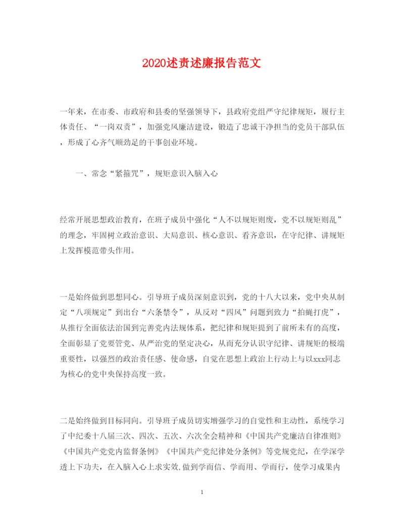 精编述责述廉报告范文.docx