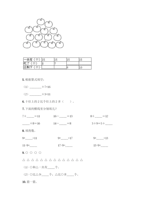 西师大版一年级上册数学第六单元 20以内的退位减法 测试卷丨精品（网校专用）.docx