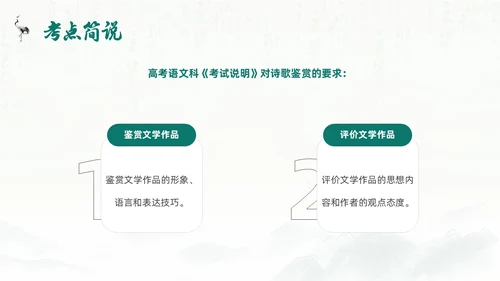 绿色水墨风语文高考诗歌鉴赏培训