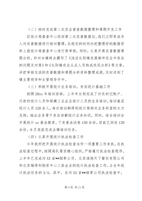 乡镇统计工作半年总结精选三篇.docx