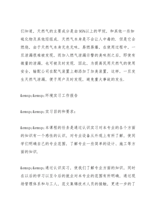 关于环境实习工作报告三篇.docx