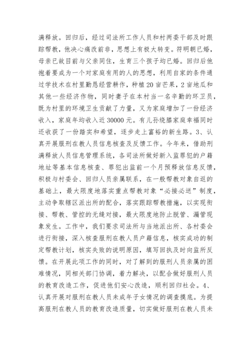 安置帮教自查报告.docx