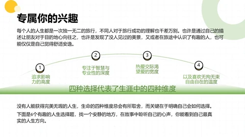 黄绿双色卡通插画学校教育培训职业探索PPT模板职业规划