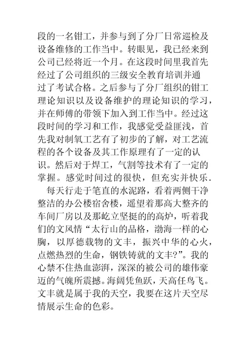 企业年终聚会新员工代表发言