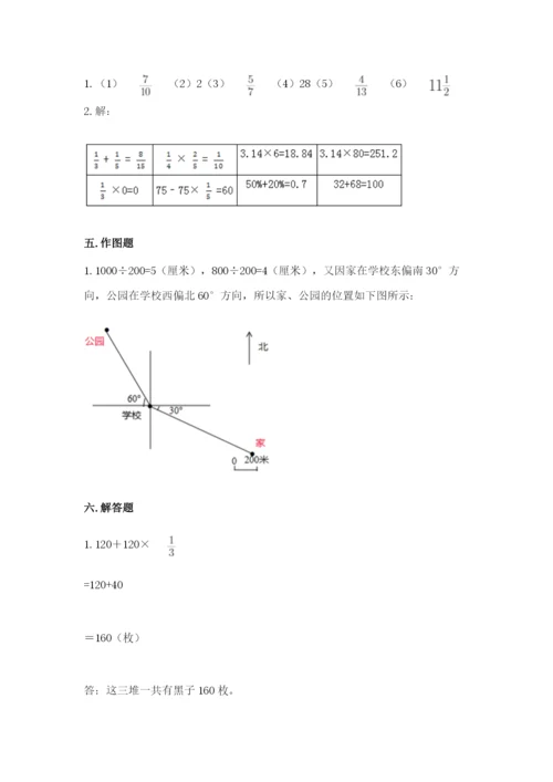 人教版六年级上册数学期中测试卷【考点梳理】.docx