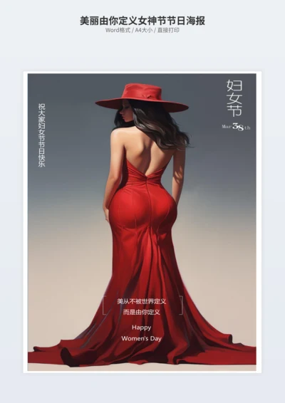 美丽由你定义女神节节日海报