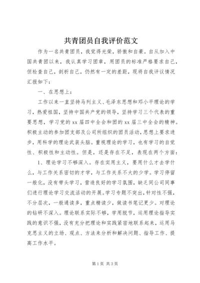 共青团员自我评价范文.docx