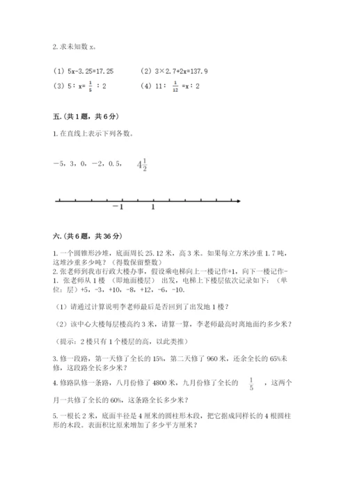 小升初数学考前检测试题及参考答案（典型题）.docx