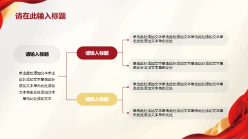 红黄简约红色文化工作总结汇报PPT模板