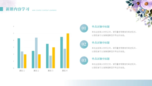 小清新花卉教学模板