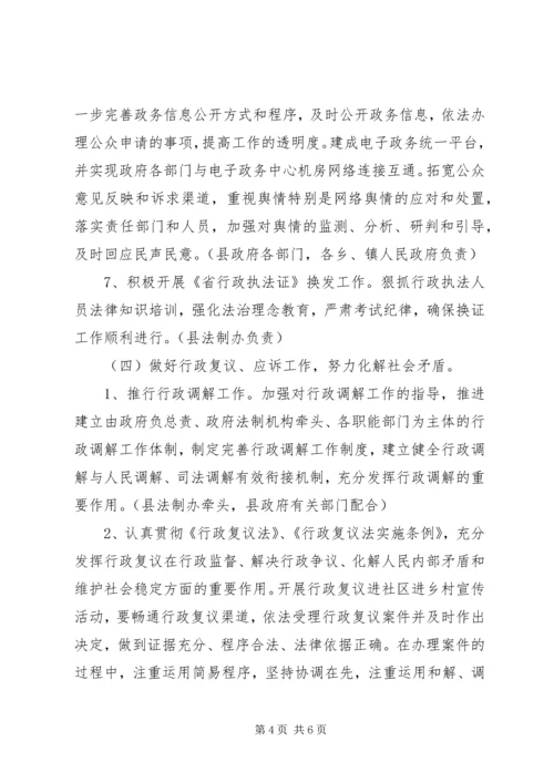 全县依法行政工作实施要点.docx