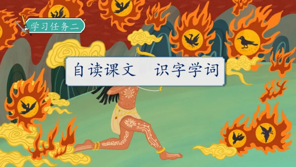 【核心素养】部编版语文二年级下册-24. 羿射九日 第1课时（课件）