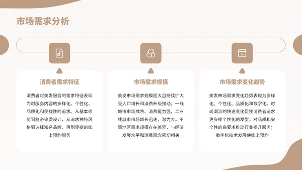 棕色扁平风美发行业发展分析报告