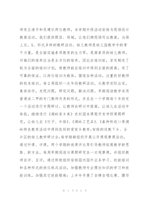 幼儿园教师培训总结报告.docx