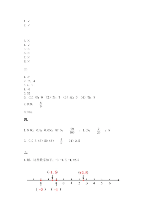 六年级毕业班数学期末考试试卷及参考答案（能力提升）.docx