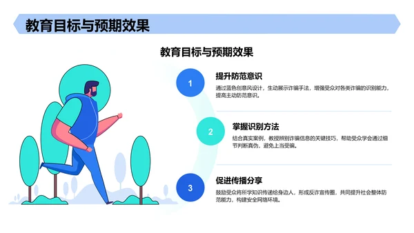 蓝色创意风反诈宣传教育PPT