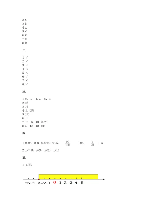 实用小学数学青岛版六年级下册期末测试卷附答案【满分必刷】.docx