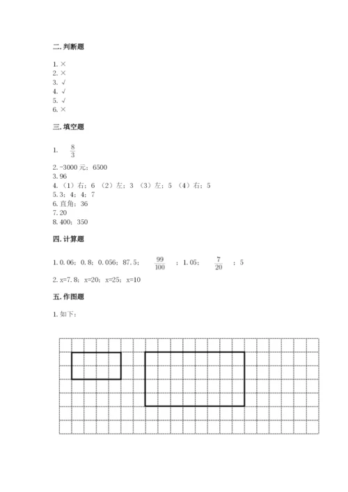 大同市城区六年级下册数学期末测试卷推荐.docx