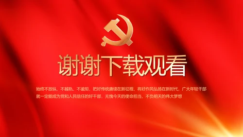 红色政府党建党支部年终工作总结PPT