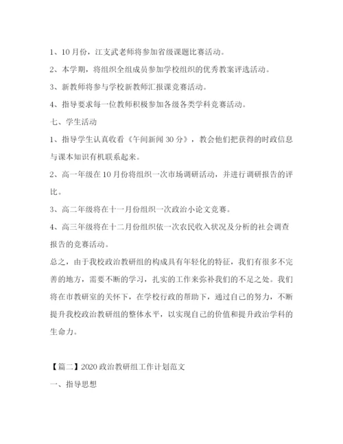 精编之政治教研组工作计划范文.docx