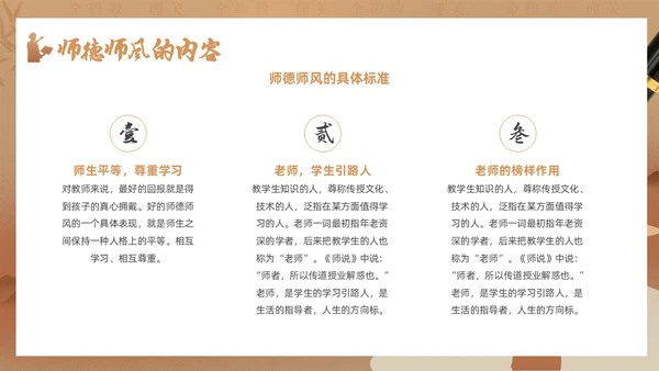 黄色简约风教师职业道德课件教师培训