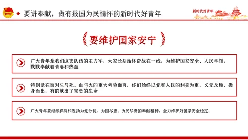 怀揣新时代重任争做新时代好青年PPT党课