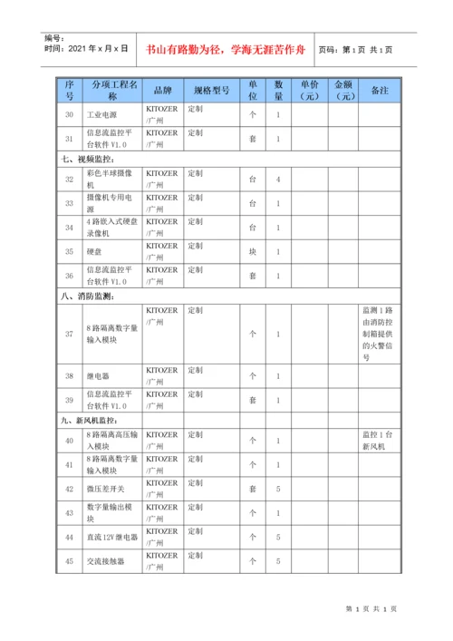 机房建设预算表.docx