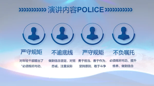 蓝色大气警察公安工作总结汇报PPT