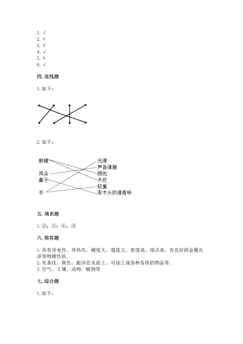 教科版二年级上册科学期末测试卷附答案【巩固】.docx