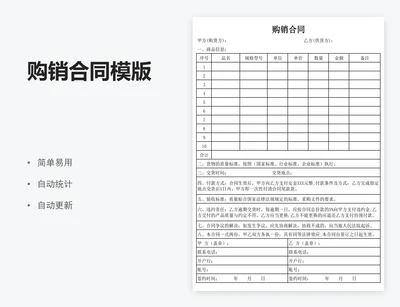 购销合同模版