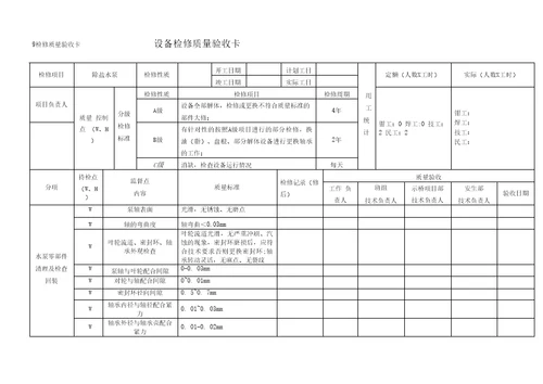 热网疏水泵检修作业指导书