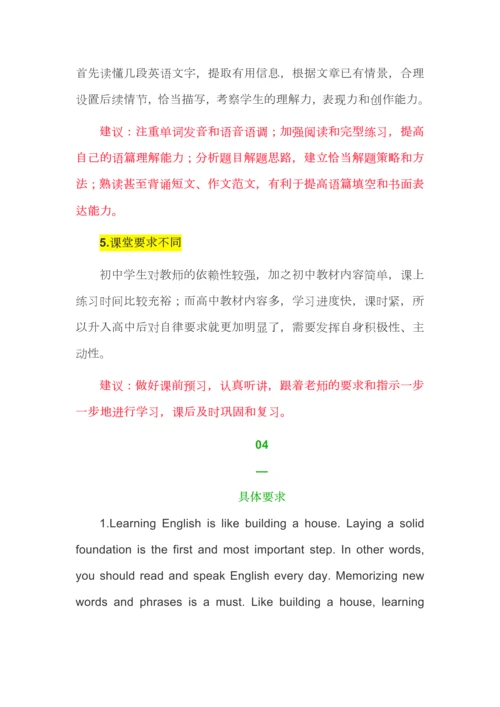 高一新生英语学法指导.docx