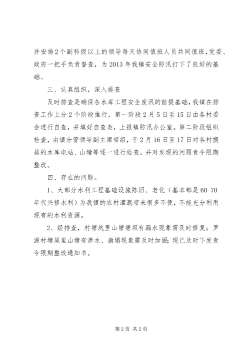 乡镇汛前水利工程安全隐患排查总结.docx