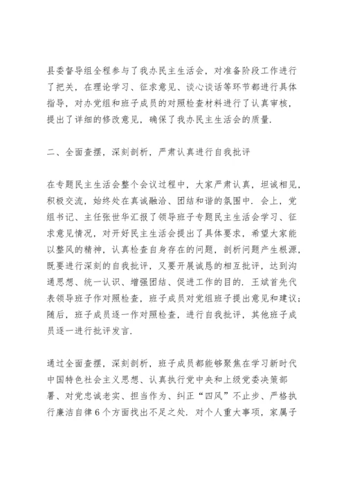 民主生活会年度工作总结5篇.docx