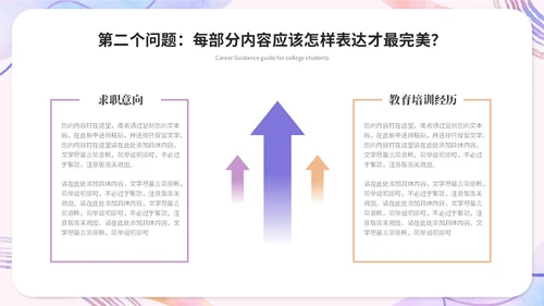 简约水彩风大学生毕业就业指导培训ppt模板