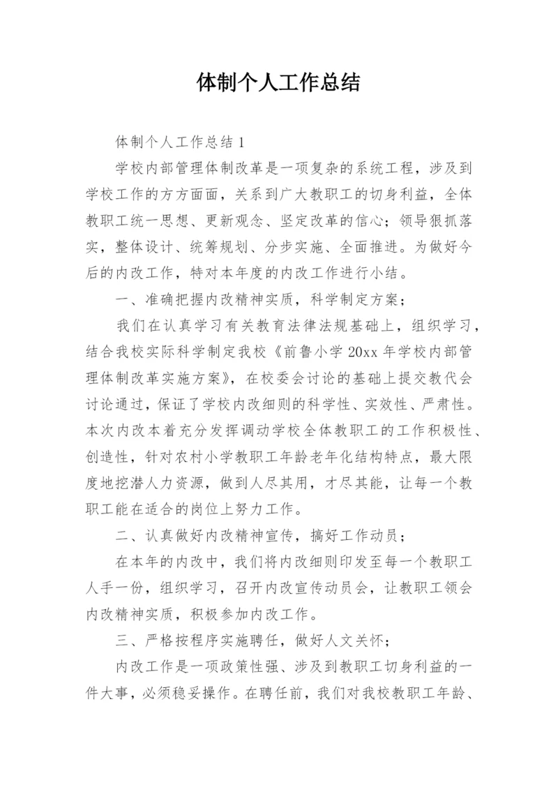 体制个人工作总结.docx