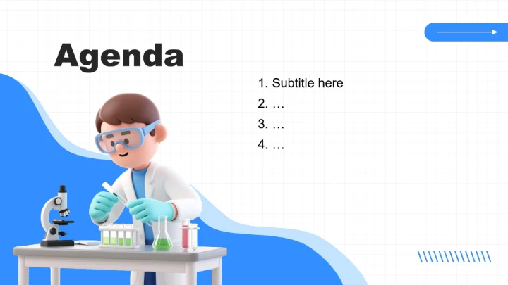 蓝色3D风工作汇报课题总结汇报PPT主题模板