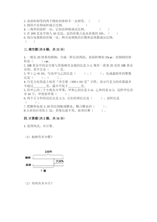 重庆市巫山县六年级下册数学期末测试卷完整版.docx