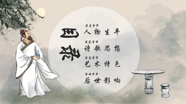 青莲居士李白诗仙李白介绍通用PPT模板