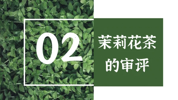 茉莉花茶满墙绿色植物通用PPT模板