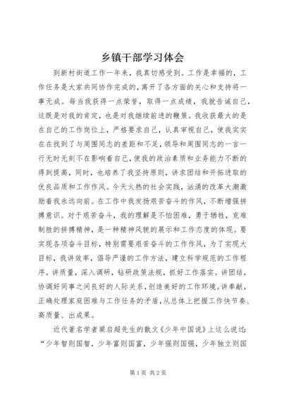 乡镇干部学习体会.docx