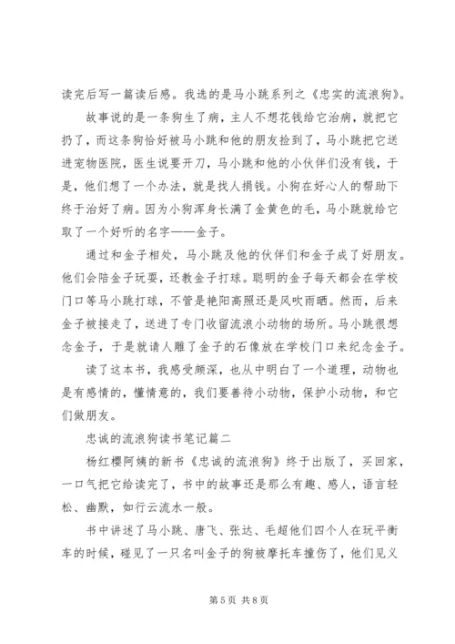 读《忠诚的流浪狗》有感：以诚相待.docx