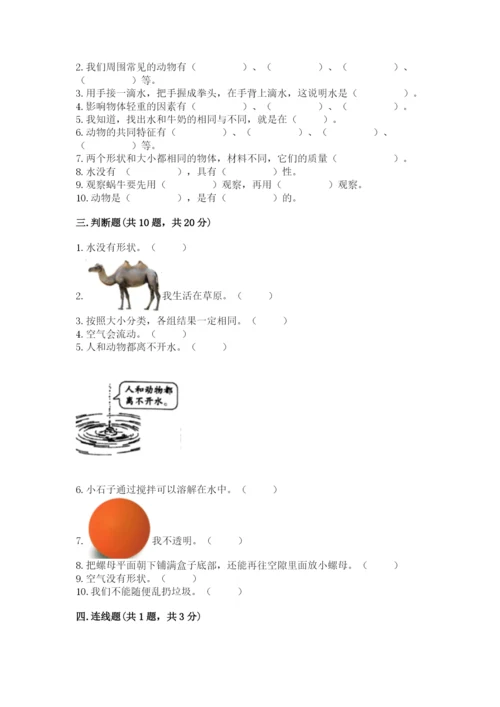 教科版一年级下册科学期末测试卷【b卷】.docx