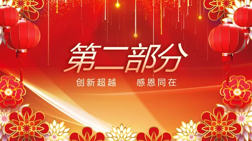 红色喜庆员工生日会生日派对动态PPT模板